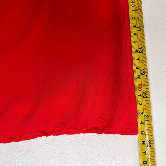 Entro Off Shoulder Pom Pom Embroidered Boho Peasant Tunic Red Orange Women Med - Picture 10 of 11